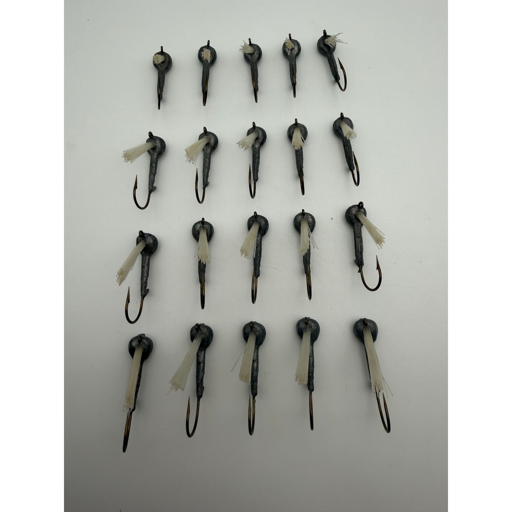 Lot of 20 Handmade Lead Jig Heads with Weed Guard 1/4oz Unpainted Fishing Hooks